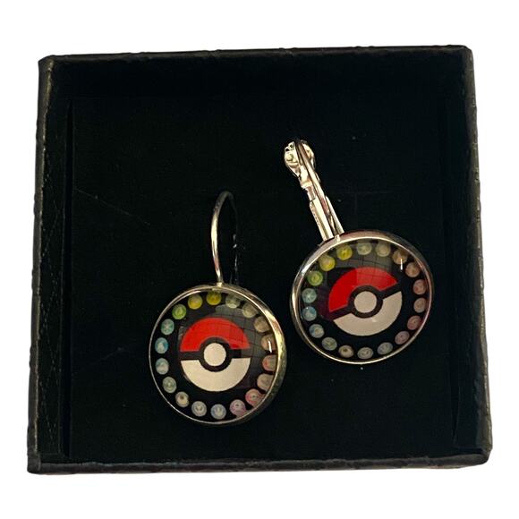 Pokéball Dangle Earrings – Pokémon-Inspired Gamer Jewelry – Fun & Geeky Gift - Picture 4 of 4